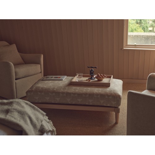 Ophelia Small Footstool, Natural Flag