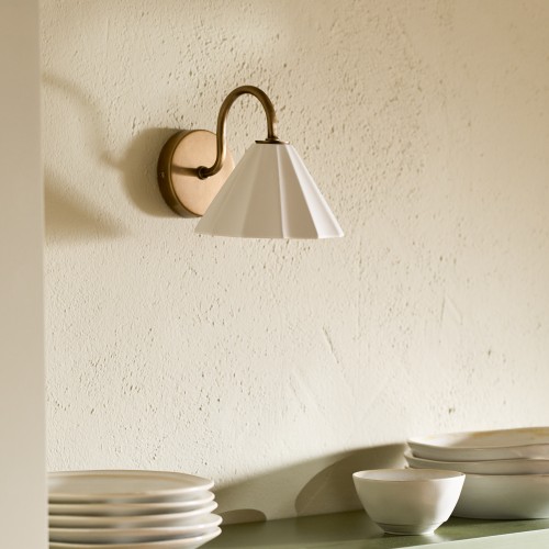 Polperro Ceramic Wall light - White