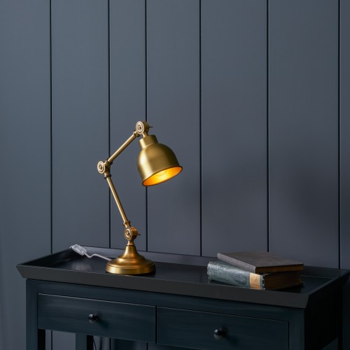 Brompton Desk Light - Brass Antique Gold