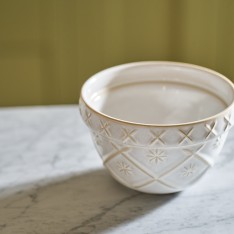 Albury Mixing Bowl, Small- Reactive White