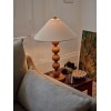 Dawes Bobbin Wooden Table Lamp with Linen Shade - Ash