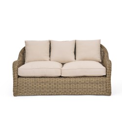 Purbeck 2 Seater Wicker Garden Sofa