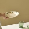 Callington Dessert Plate - Green Leaf