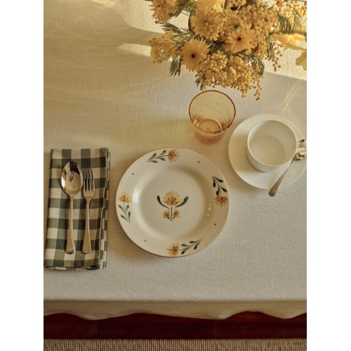 Callington Dessert Plate - Yellow Flower