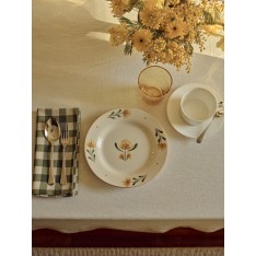 Callington Dessert Plate - Yellow Flower