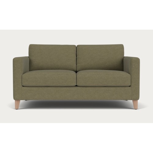 Shoreditch 2 Seater Sofa - Sig Lin Moss - IN Oak Legs