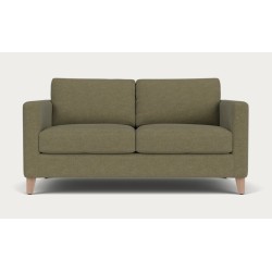 Shoreditch 2 Seater Sofa - Sig Lin Moss - IN Oak Legs