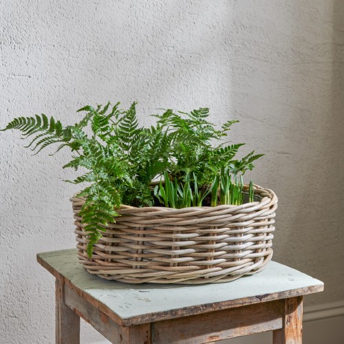 Littleton Oval Zinc Lined Basket 40x30cm