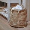 Arbroath Round Jute Laundry Basket - Natural