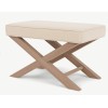 Alex Stool - Heavyweight Linen Pale Oat - Pale Oak Legs