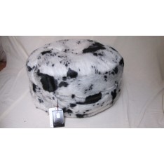 POUF  Winter Home Vache Noir/Blanc Diam. 90 x h 40 cm