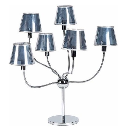 LAMPE Now's Home 6 lampes flexibles. Abat jours argent Diam. 40 cm  H. 75 cm