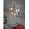 Lustre Now's Home 6 lampes flexibles. Abat jours argent. Diam. 60 cm