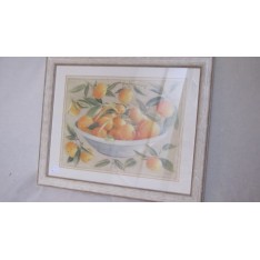 Tableau Nature morte Mandarines. Larg 47 cm Haut 40 cm