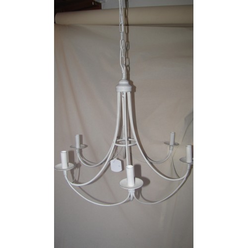 LUSTRE Ryckaert 6 feux. Col. Crème. Diam. 75 Haut 52 cm