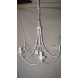 LUSTRE Ryckaert 6 feux. Col. Crème. Diam. 75 Haut 52 cm