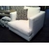 Fauteuil Vezelloni Hampton Memory. Tissu Wagner 10021 blanc, cat. Super- H. 68/ L.90 /P. 90 cm