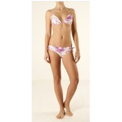 BIKINI Manuel Canovas, Alaia Mykonos blanc avec feuilles rose-mauve, T4 (40)