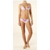 Bikini Manuel Canovas, Alaia Mykonos blanc avec feuilles rose-mauve, T4 (40) 