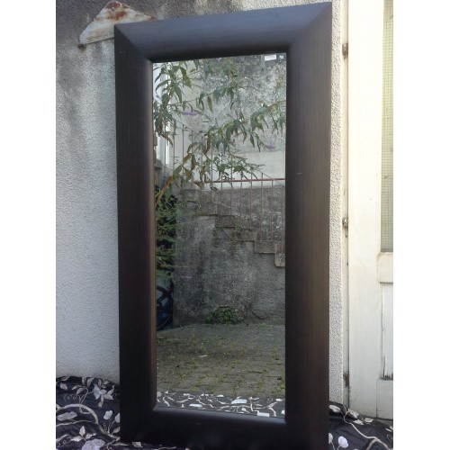 MIROIR avec cadre bambou H. 240 cm - L 65 cm