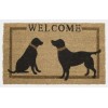 paillasson coco Mars & More, col. naturel , motif chiens, 73 x 44 cm