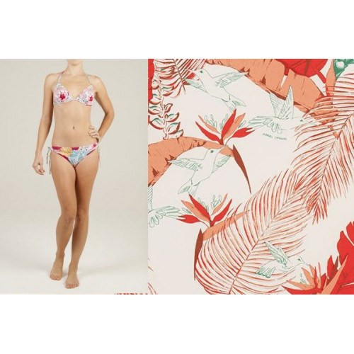 BIKINI ALAIA colibri blanc-orange T2 (36) Manuel Canovas