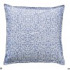 Housse de couette Dédale bleu-blanc, motifs labyrinthe, dim.160x210cm, Alexandre Turpault