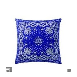 TAIE d'oreiller BANDANA bleu-blanc, dim.65 x 65 cm, Essix