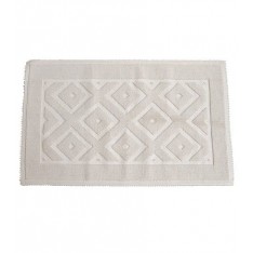 tapis de bains coton MASTRO RAPHAEL - ROMBI 70 x 140 cm bianco