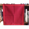 serviette BEAUVILLE - 52 x 52 cm prune, ligne rouge 11541-32