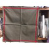 serviette BEAUVILLE - 52 x 52 cm taupe, ligne rouge 11556-1