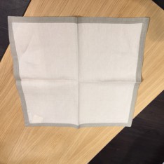 Set de 4 serviettes de table col.écru, dim.45x45cm,  MASTRO RAPHAEL