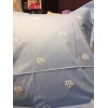 Housse de couette Coralli bleu avec broderie corail bleu 160x210 et taie 65x65 MASTRO RAPHAEL