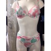 Bikini JOYCE Peony T3 (38) blanc avec motifs fleurs roses et vert d'eau,  Manuel Canovas