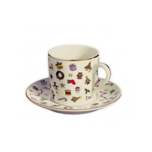 TASSE et sous-tasse nespresso NOEL en porcelaine, RéF. 5447, Edzard