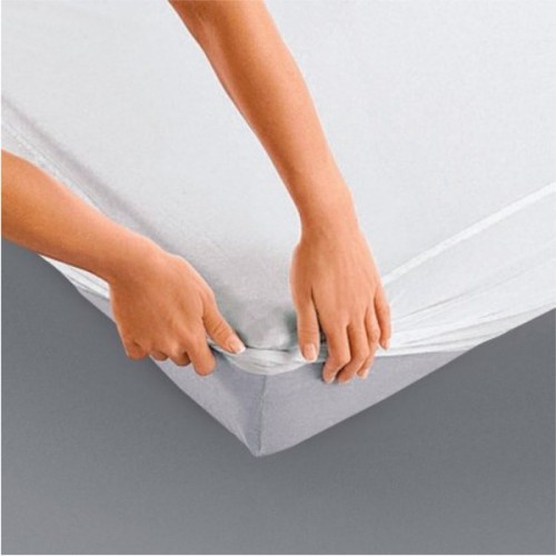 Sleepline cotton fitted sheet mattress protector
