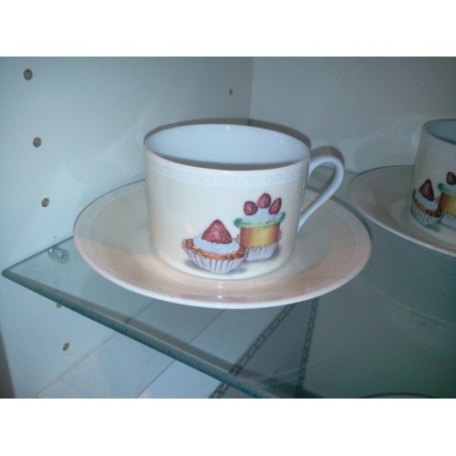 tasse et sous-tasse "Gourmandise"