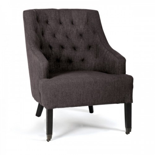 Amelia Armchair - Archie Night Sky - Darkened Oak Legs