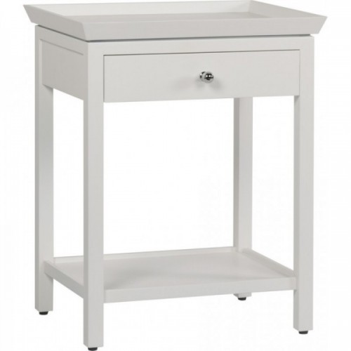 Aldwych 52 Rectangular Tall Side Table - Snow