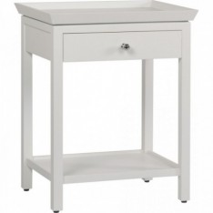 Aldwych 52 Rectangular Tall Side Table - Snow