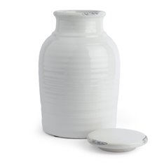 Corinium Medium Lidded Jar - White