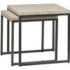 Carter 50 Square Nest of 2 Tables - Metal & Oak