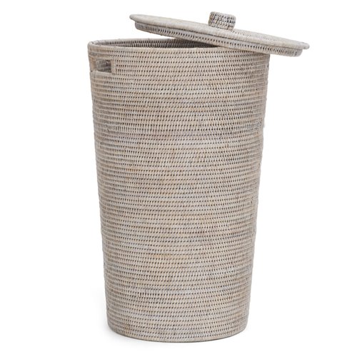 Ashcroft Round Laundry Basket 40x67cm - Silver Reed