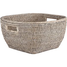 Ashcroft Soft Square Basket - 33x33cm - Silver Reed