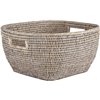 Ashcroft Soft Square Basket - 33x33cm - Silver Reed