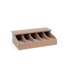 Southwold 5 Bay Divided Cutlery Organiser - Seasoned Oak