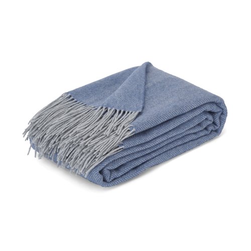 Westmeath Herringbone Throw - Denim