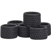 Ashcroft Round Napkin Rings - Charcoal - Set of 6
