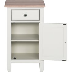 Chichester Bedside Cabinet Closed Right - Shell