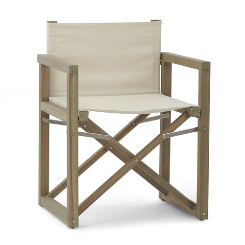 Denham Campaign Chair - Canvas & Weathered Teak